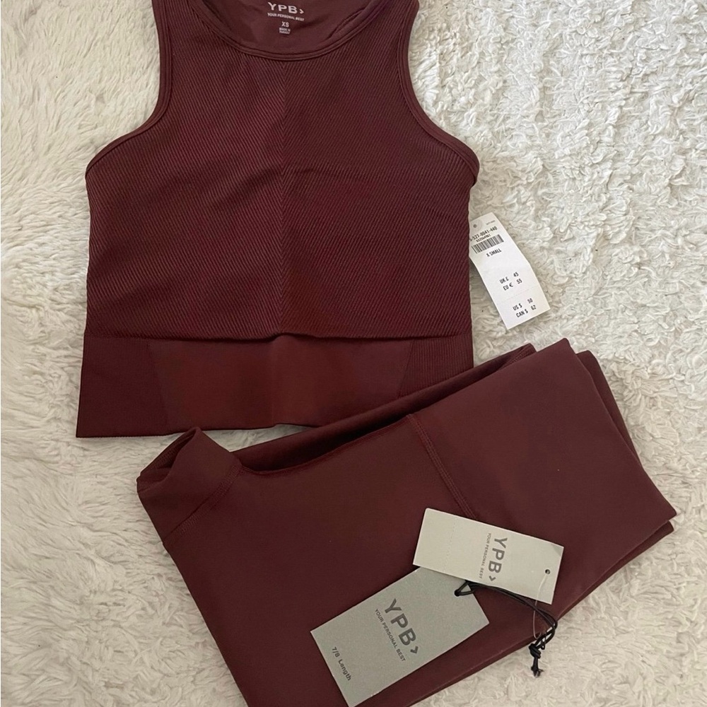 YPB Burgundy Activewear Set